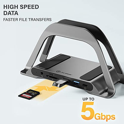 ALOGIC 10-in-1 USB-C Dual Monitor Docking with 2 HDMI, 3 USB Ports, SD & microSD Card Reader, 100W Power Delivery, Gigabit Ethernet & 3.5mm Audio Jack