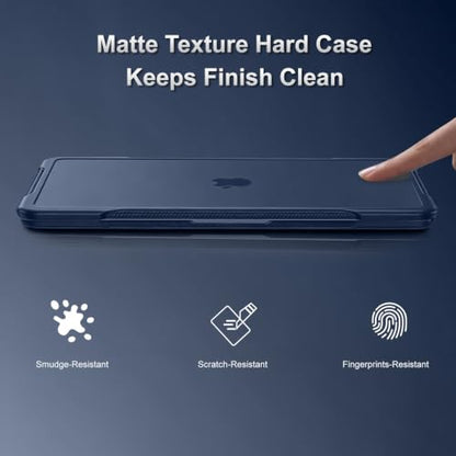 MOSISO Compatible with MacBook Neo Case 13 inch 2026 A3404 A18 Pro Chip | Anti-Crack Cover Protective Hard Shell Case with Shock-Absorbing TPU Bumper, Indigo - color: Indigo