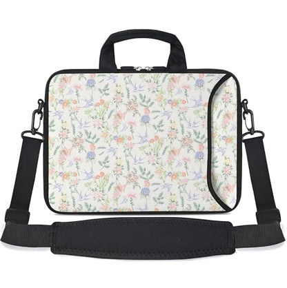 17 inch Laptop Shoulder Bag Carrying Case with Handle Fits 15.6/16/17/17.3/17.4 inch Laptop Notebook (Flowers Swallows, 16-17.3 inch) - color: Flowers Swallows