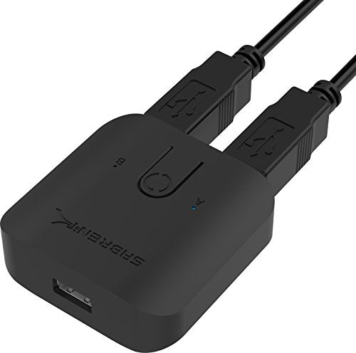 SABRENT USB 2.0 Sharing Switch for Multiple Computers and Peripherals LED Device Indicators (USB-SW20) Black - size: 2-Port Switch