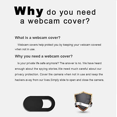 Ultra-Slim Laptop Camera Cover Slide | 0.03 Inch Thick | Upholds Digital Privacy | Compatible with Mobiles, Tablets, Desktops & Laptops | Classic Black - 3 Pack - style: Classic Black - 3 Pack