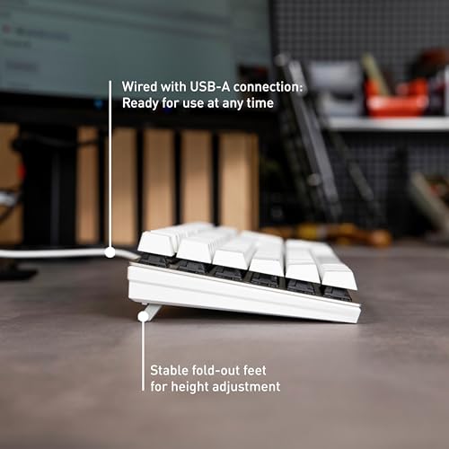Cherry KC 200 MX Wired Mechanical Office Keyboard MX2A Brown Switches | Modern Design, Aluminum Surface, USB-A Connection, Full Size Keyboard,Black/Bronze, Tactile Switch - color: Bronze W/MX2A Brown