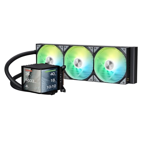 TRYX Panorama 360 ARGB 360mm AIO 6.5'' AMOLED Curved Screen 3D Anamorphic Effect Display Customizable AIO Cooler 360mm Asetek 8th Gen V2 320w TDP Magnetic ARGB Fan Intel LGA 1851/1700 AMD AM5/AM4 - color: P360A, size: 360 mm (2025)