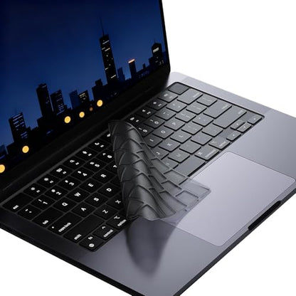 Bestac Ultra Thin Clear Keyboard Cover, Compatible with 2021-2025 M1/M2/M3/M4/M5 Pro/Max MacBook Pro 14/16 & MacBook Air 13/15, US ANSI Layout (Translucent Tinted) - color: Translucent Tinted