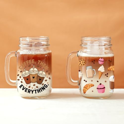 Peacoblue UV DTF Cup Wraps Transfer Stickers Coffee Drinks Pattern, 10 Sheets Waterproof Custom Vinyl Transfer Sticker 16oz Coffee Glass Cup Tumbler Bottle Mug Decals for Men Women - style: Coffee Drinks