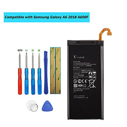 EB-BJ800ABE Replacement Battery Compatible with Samsung Galaxy A6 2018 A600F J6 2018 SM-J600F with Toolkit