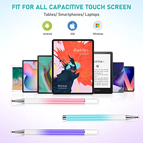 Stylus Pens for Touch Screens, 3 Pack Disc Universal Stylus Pen for iPad pro/Mini/Air/iPhone/Android/Microsoft Tablets and All Capacitive Touch Screens - color: Multicolour