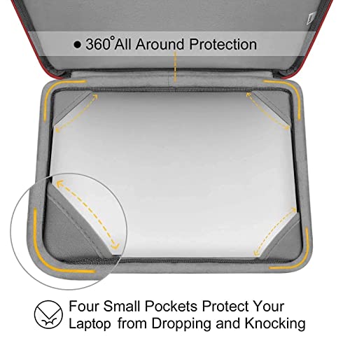 MOSISO Compatible with MacBook Pro 14 inch Case M5 2026 M4 M3 M2 M1 2025-2021 A3427 A3426 A3434 A3112 A3185 A3401 A2918 A2992 A2779 A2442, Case&Bag&Keyboard Skin&Webcam Cover&ScreenFilm, Red - color: Red