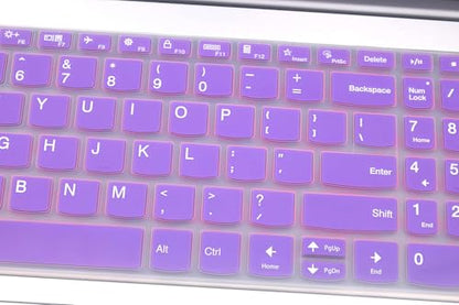 Silicone Keyboard Skin Cover Compatible with Lenovo V15 G5 G4 G3 G2, IdeaPad 1 1i 15.6 15IJL7 15ADA07 15IAU7 15ALC7, IdeaPad 3i 15ITL6 2023, IdeaPad Slim 5 16, IdeaPad Flex 5 5i 16" (Purple) - color: Purple