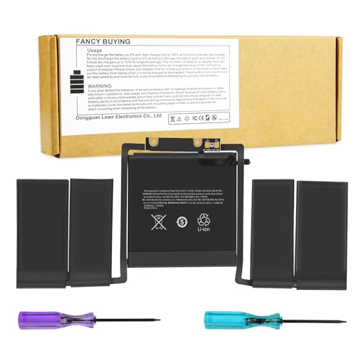 Fancy Buying A1706 A1819 Laptop Battery Replacement for MacBook Pro 13 inch Touch Bar Late 2016 Mid 2017 EMC 3071 3163 MLH12LL/A MPXV2LL/A MLVP2LL/A MNQF2LL/A MNQG2LL/A 11.41V 4314mAh/49.2Wh - size: 9.33*4.25*0.28inch A1706