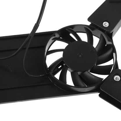 Laptop Cooling Pad and Stand with USB Fan for Desk Use, Adjustable Laptop Accessories for Gaming and Office, Lightweight Foldable Cooling Riser Compatible with Notebooks