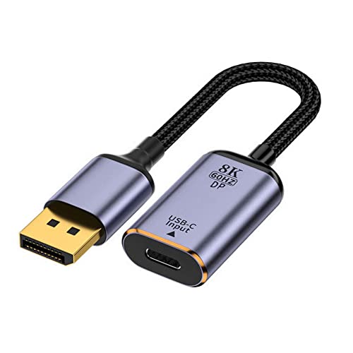 xiwai Type C Female USB-C 3.1 Source to Displayport DP 1.4 Sink HDTV Cable 8K@60hz 4K@120hz for Tablet Phone Laptop - style: Displayport