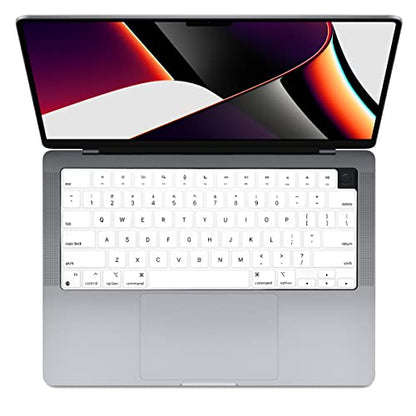 Se7enline Compatible with MacBook Keyboard Cover Skin for Mac Neo & Air 13/15 & Pro 14/16 inch (M5 M4 M3 M2 M1 A18 Pro) 2026/2025/2024/2023/2022/2021 Silicone Waterproof Dustproof Durable,White - color: White