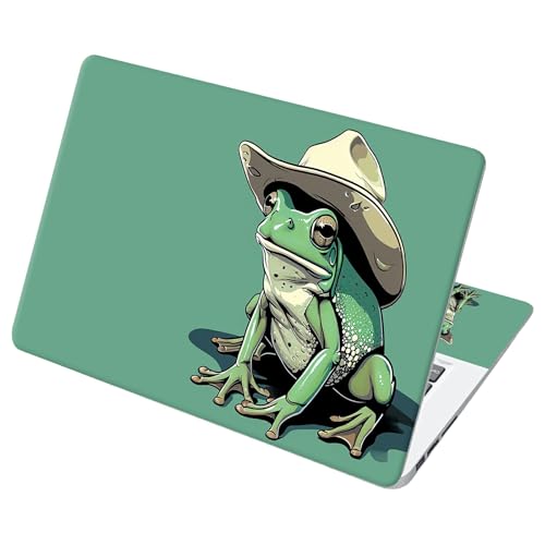 Universal Laptop Skin Sticker with 2 Wrist Pad Decals, 3-Piece Removable Vinyl Laptop Cover, Green Frog Waterproof Anti-Scratch, Easy-Trim Fit for 13.3" 14" 15.6" Laptops - color: Green Frog