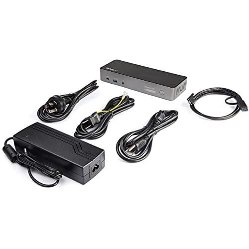 StarTech USB-C/A Triple 4K 60Hz HDMI DP Dock for MacBook Pro/Air M1-M4, 85W | MacBook Air, Windows, macOS and ChromeOS, 4x USB-A, 2x USB-C 10Gbps, BC 1.2 fast-charge, K-Slot, VESA mountable - style: 3 x DP & HDMI|85W PD