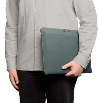 Bellroy Laptop Sleeve (Fits 14 Inch Laptop or MacBook, Slim Protective Case with Magnetic Closure) - Everglade - color: Everglade