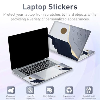 12.1-15.6 Inch Laptop Skin Decal, Universal Reusable Vinyl Laptop Cover Sticker, Waterproof Art Decal Protector - Mountain and Moon - color: Mountain and Moon