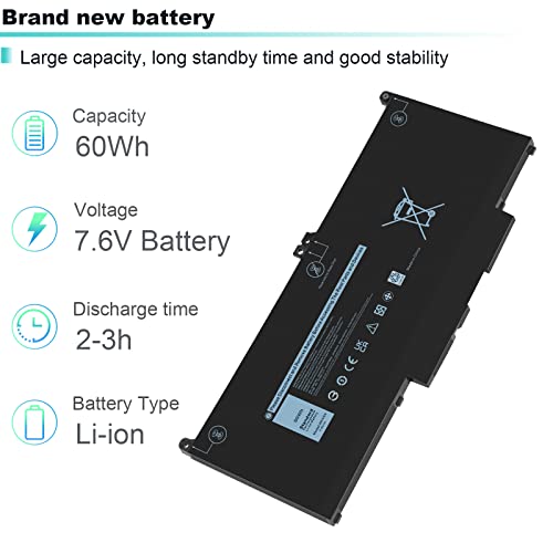 Futurebatt MXV9V Laptop Battery Replacement for Dell Latitude E5300 E5310 E7300 E7400，Latitude 5310 5300 2-in-1 Series 5VC2M 05VC2M 829MX 0829MX P96G P96G001 P97G P97G001 P97G002 P99G P99G001 P100G - size: MXV9V 10.83*5.12*0.73 in