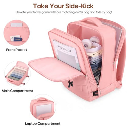 UKEIN Luggage Set with Backpack,Hardshell Carry On Luggage Airline Approved | 20inch Suitcase Set with 360° Smooth Spinner Wheels,TSA Lock,YKK Zippers,Lightweight 3 Piece,Polycarbonate - color: Pink, size: Carry On 3 Piece Set (20inch)