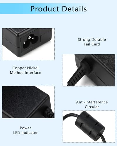 65W 45W Laptop Charger Compatible with HP | for Elitebook Probook Zbook Pavilion Stream Envy, Smart Blue Tip, 19.5V 3.33A Output, Computer Power Adapter