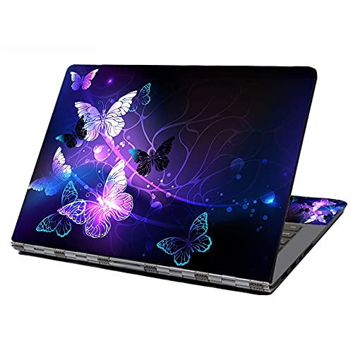 Laptop Skin Sticker Decal,12" 13" 13.3" 14" 15" 15.4" 15.6" Laptop Skin Sticker Protector Cover for Toshiba Hp Samsung Dell Apple Acer Leonovo Sony Asus Laptop Notebook (Purple Butterflies) - color: Purple Butterflies
