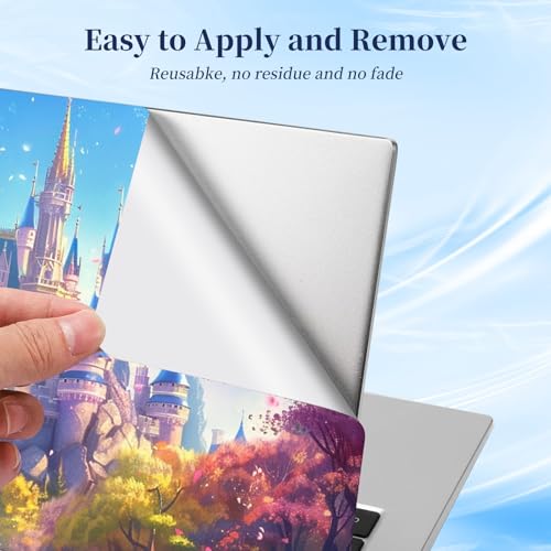 Universal Laptop Protective Skin,Trim-to-Fit Vinyl Sticker for 13–16 Inch Laptop,MacBook,Tablet & Notebook,Scratch-Proof Waterproof Cover,Fantasy Castle - color: Fantasy Castle