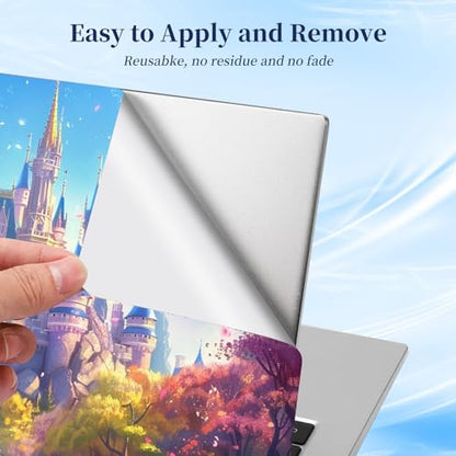 Universal Laptop Protective Skin,Trim-to-Fit Vinyl Sticker for 13–16 Inch Laptop,MacBook,Tablet & Notebook,Scratch-Proof Waterproof Cover,Fantasy Castle - color: Fantasy Castle