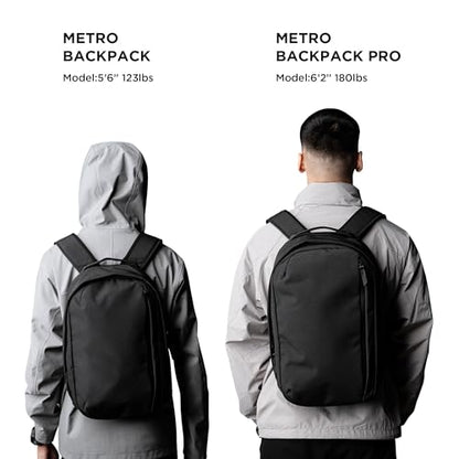 ALPAKA Metro Backpack 12L Compact Laptop Backpack Black | Laptop Sleeve Fits 14-inch Laptop, Internal Water Bottle pocket for Men and Women, Weatherproof Fabric Axoflux 300D - color: Black-axoflux 300d