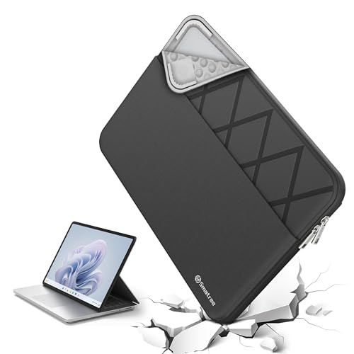 Smatree Laptop Sleeve for 13.8 inch Microsoft Surface Laptop 7 Copilot+PC | Case with Accessory Pocket,Patented Shockproof Design(E409) - color: Elite-Black, size: for 13.8 inch Surface Laptop7(E409)