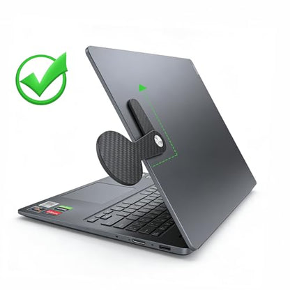 Carbon Fiber Adjustable Laptop Stand Magnetic Phone Holder Computer Monitor Side Mount Clip for iPhone MagSafe Series & All Phones Portable Foldable Computer Expansion Bracket (Black Twill) - color: Black Twill