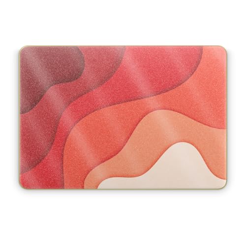 Glossy Glitter Laptop Skin Compatible with Apple MacBook Neo - Papercraft Red - Premium 3M Vinyl Protective Wrap Decal Cover - Easy to Apply | Crafted in the USA by MightySkins - color: Papercraft Red, size: MacBook Neo Full Cover Skin, style: Glossy Glit