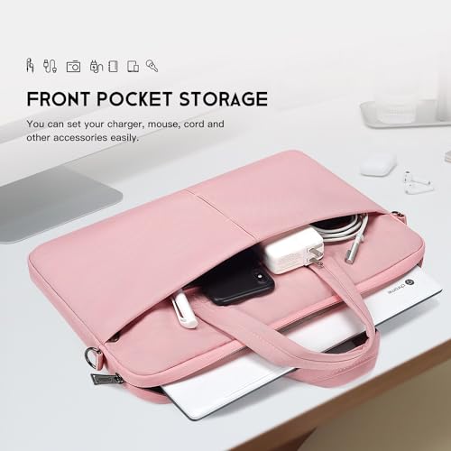 17.3 inch Laptop Sleeve Bag for HP Envy Pavilion 17/LG Gram/MSI/Dell Inspiron/Lenovo Thinkpad/ASUS/Acer Protective Computer Case Shoulder Bag, Pink - color: Pink, size: 17.3 Inch