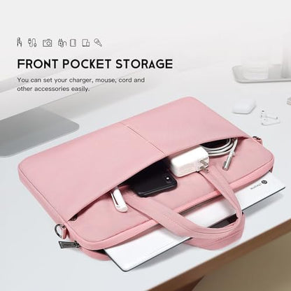 17.3 inch Laptop Sleeve Bag for HP Envy Pavilion 17/LG Gram/MSI/Dell Inspiron/Lenovo Thinkpad/ASUS/Acer Protective Computer Case Shoulder Bag, Pink - color: Pink, size: 17.3 Inch