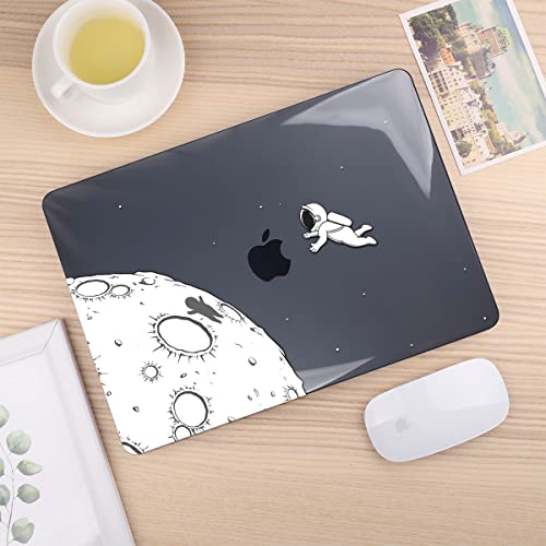 CISSOOK Black Astronaut Case Compatible with MacBook Pro 13 Inch 2020-2025 Release A2338 A2251 A2289, Plastic Hard Shell with Keyboard Cover for MacBook Pro 13 M2 M1 with Touch Bar - color: Pro13inch-Astronaut