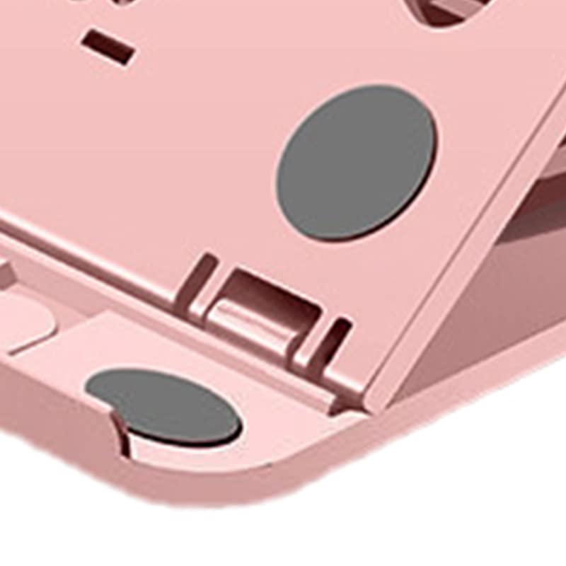 SUNGOOYUE Laptop Stand, 8 Angle Adjustable Ergonomic Foldable Portable 360 Degree Rotating with Hollow Design for Home Office School Notebook (Pink) - color: Pink