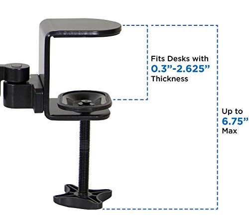 Mount-It! Adjustable Arm Rest for Desk, Ergonomic Elbow & Forearm Support, Height Adjustable Full Motion Rotating Desk Arm with Clamp-On Base for Computer & Keyboard Use, Steel Construction (MI-7145)