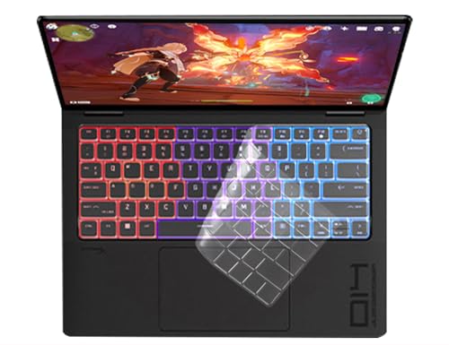Silicone Keyboard Cover Skin Compatible for 2024 HP OMEN Transcend Gaming Laptop 14-fb 14t-fb Series 14-fb0097nr 14t-fb000 14" (Clear) - color: Clear
