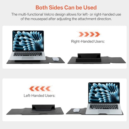 15-16 Inch Protective Laptop Sleeve Case with Stand, for MacBook Air 15" M5~M2 (2026-2023); MacBook Pro 16" M5~M1, Pro/Max(2026-2021), Surface/ASUS/Lenovo, PU Leather Laptop Case (15"-16" Black) - color: Black, size: 15-16 Inch