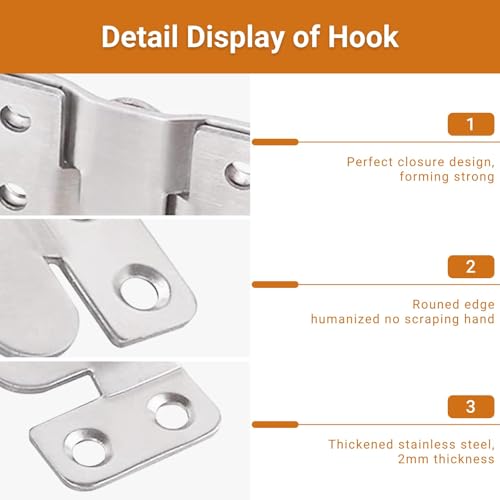 16 Pcs Stainless Steel Interlock Hanging Buckle, Flush Concealed Mount Brackets, Z Clip Bracket for Picture Display Art Gallery (L2, Iron) - color: Iron, size: Large With Screws
