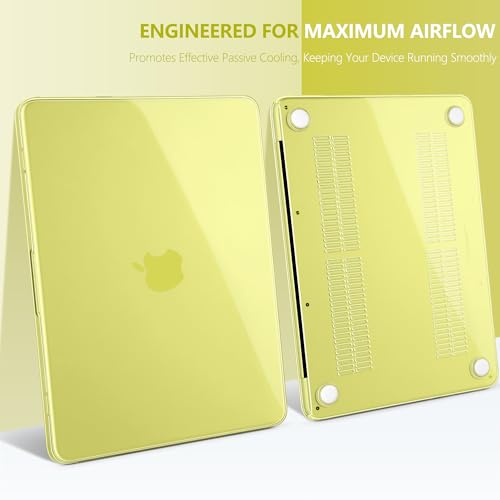 Batianda CrystalAir Case for MacBook Neo 13 Inch 2026, Crystal Citrus | 4-in-1 Bundle Ultra Clear Slim Hard Shell, Lightweight Everyday Protection for MacBook Neo 13 Inch 2026 Model A3404 - color: Crystal Citrus
