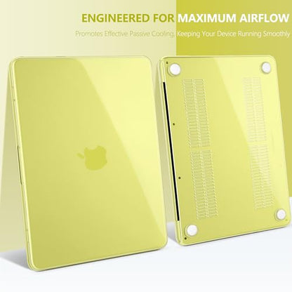 Batianda CrystalAir Case for MacBook Neo 13 Inch 2026, Crystal Citrus | 4-in-1 Bundle Ultra Clear Slim Hard Shell, Lightweight Everyday Protection for MacBook Neo 13 Inch 2026 Model A3404 - color: Crystal Citrus