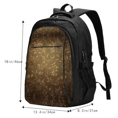 Travel Laptop Backpack Business Backpack for Men Women Large Texture Travel Backpack with USB Charging Port