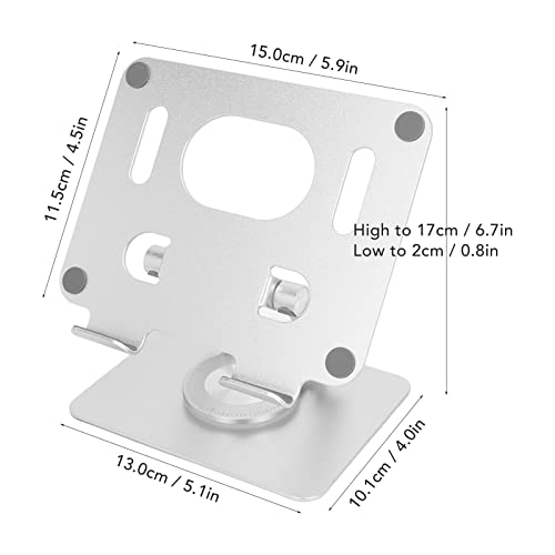 Adjustable Tablet Stand, Portable Monitor Stand, 360 Degree Rotation Folding Hollow Cooling Tablet Stand Holder Heavy Duty Aluminum Desktop Tablet Dock for Pad Phone