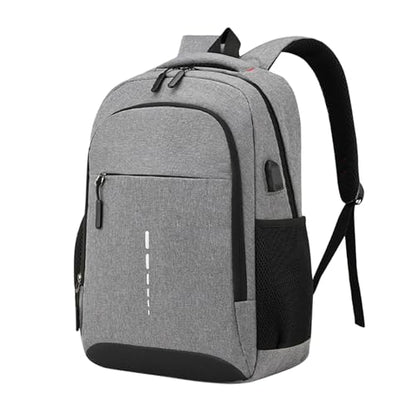 Anti Theft College Backpack With USB Charging Interface Waterproof Large Multi Pocket Laptop Travel Nylon Backpacks for Men Women Business Commuter Backpacks Daily Work Travel Airplane Use Grey - color: Grey