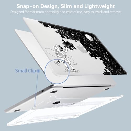 Compatible for MacBook Pro 14 Inch Case 2025-2021 M4 M3 M2 M1 Pro/Max Chip A3112 A3185 A3401 A2918 A2992 A2779 A2442, Cute Aesthetic Plastic Hard Shell & Keyboard Cover, Space Puzzle - color: 00 Space Puzzle