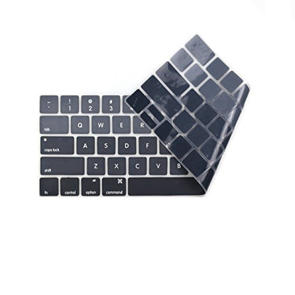 ProElife Grey Gradient Keyboard Cover Ultra Thin Keyboard Protector Skin for MacBook Pro with Touch Bar 13-inch 15-inch (Model A2159, A1989, A1990, A1706, A1707) (2019 2018 2017 2016) (Ombre Grey) | Ombre Grey, Ultra-Thin (0.26 mm), Silicone Protective Sk