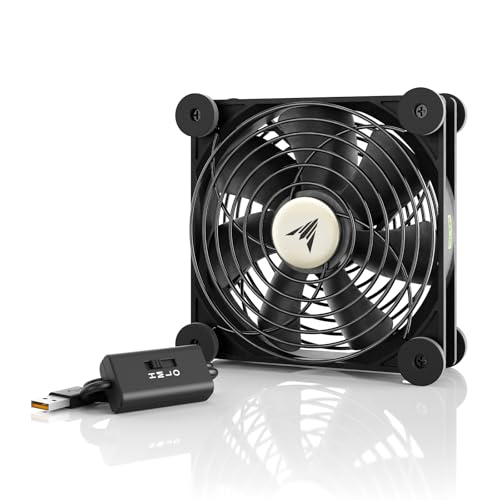 AC Infinity MULTIFAN S3, Quiet 120mm USB Fan, UL-Certified for Receiver DVR PlayStation Xbox Computer Cabinet Cooling - size: S3