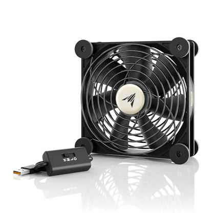 AC Infinity MULTIFAN S3, Quiet 120mm USB Fan, UL-Certified for Receiver DVR PlayStation Xbox Computer Cabinet Cooling - size: S3