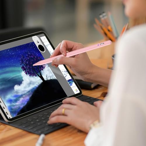 Universal Magnetic Stylus Pen for iOS/Android,Rechargeable Touch Screen Pen for Drawing&Writing Tablet Stylus for iPhone/Samsung/XiaoMi/Huawei/Vivo/Lenovo and Other Android Device-Pink - color: Pink