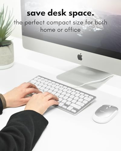 Macally USB C Wired Keyboard for Mac (USB C + USB A) – Compatible Keyboard for MacBook Pro/Air, iMac & MacMini – Compact Mac Keyboard - color: Aluminum